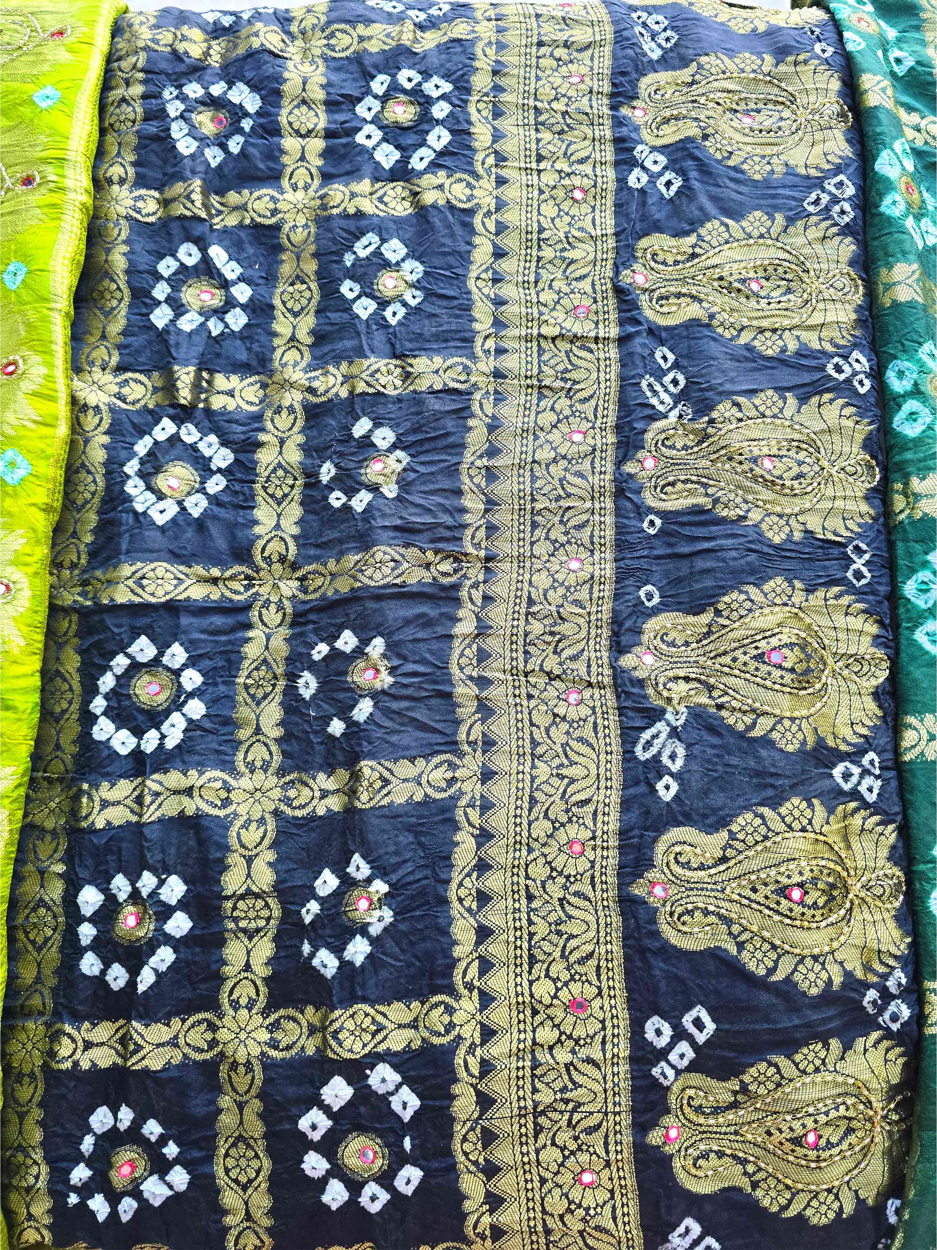 Handworked Silk Bandhani Chunri Sarees