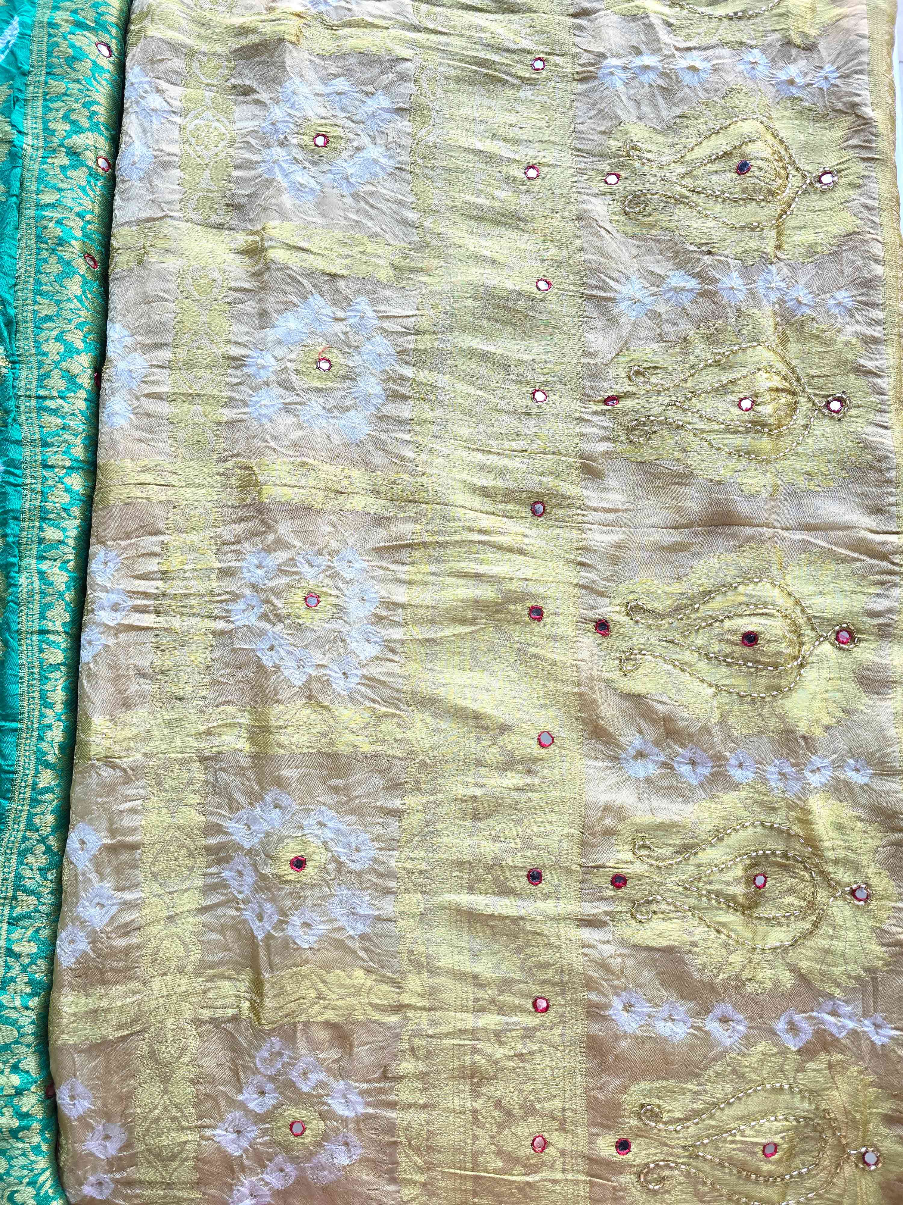 Handworked Silk Bandhani Chunri Sarees
