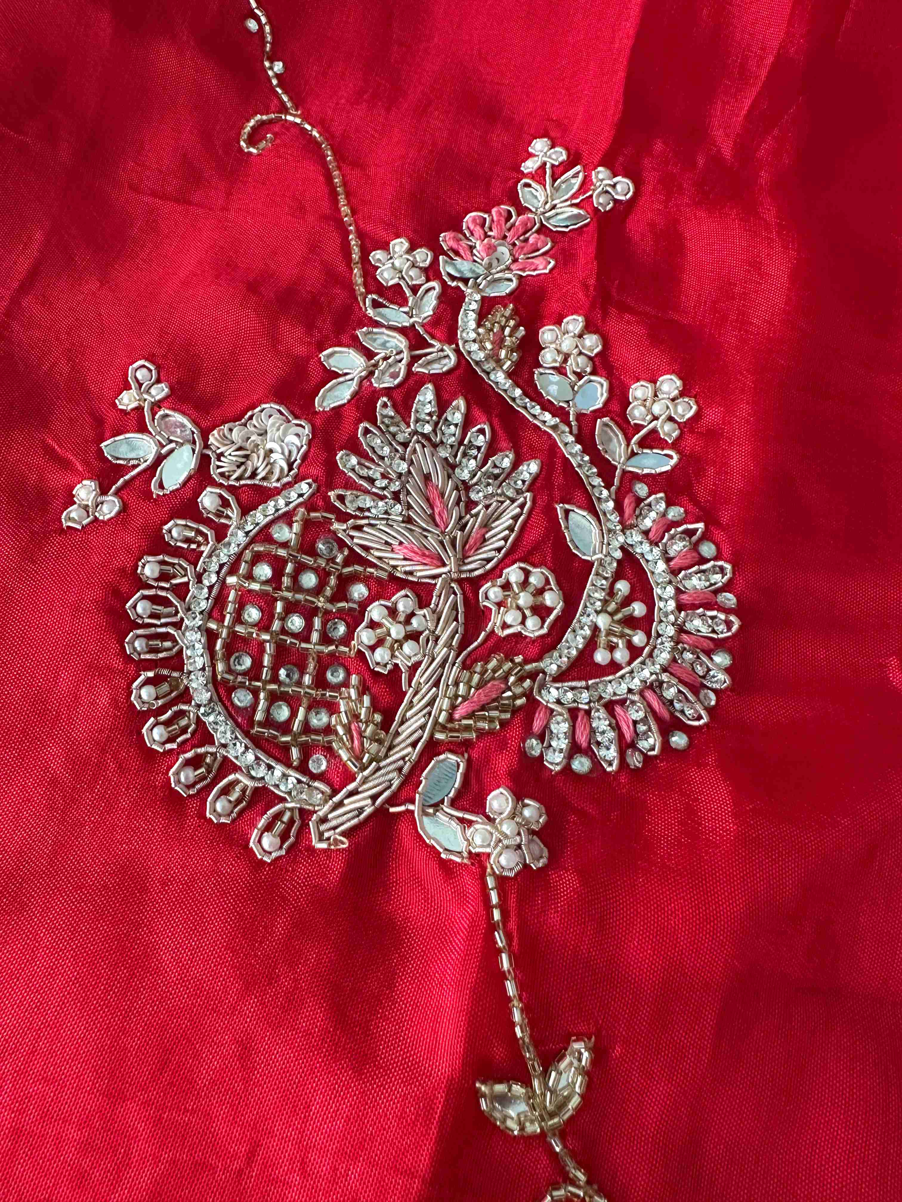 Silk Handworked Sarees with Banarasi Border