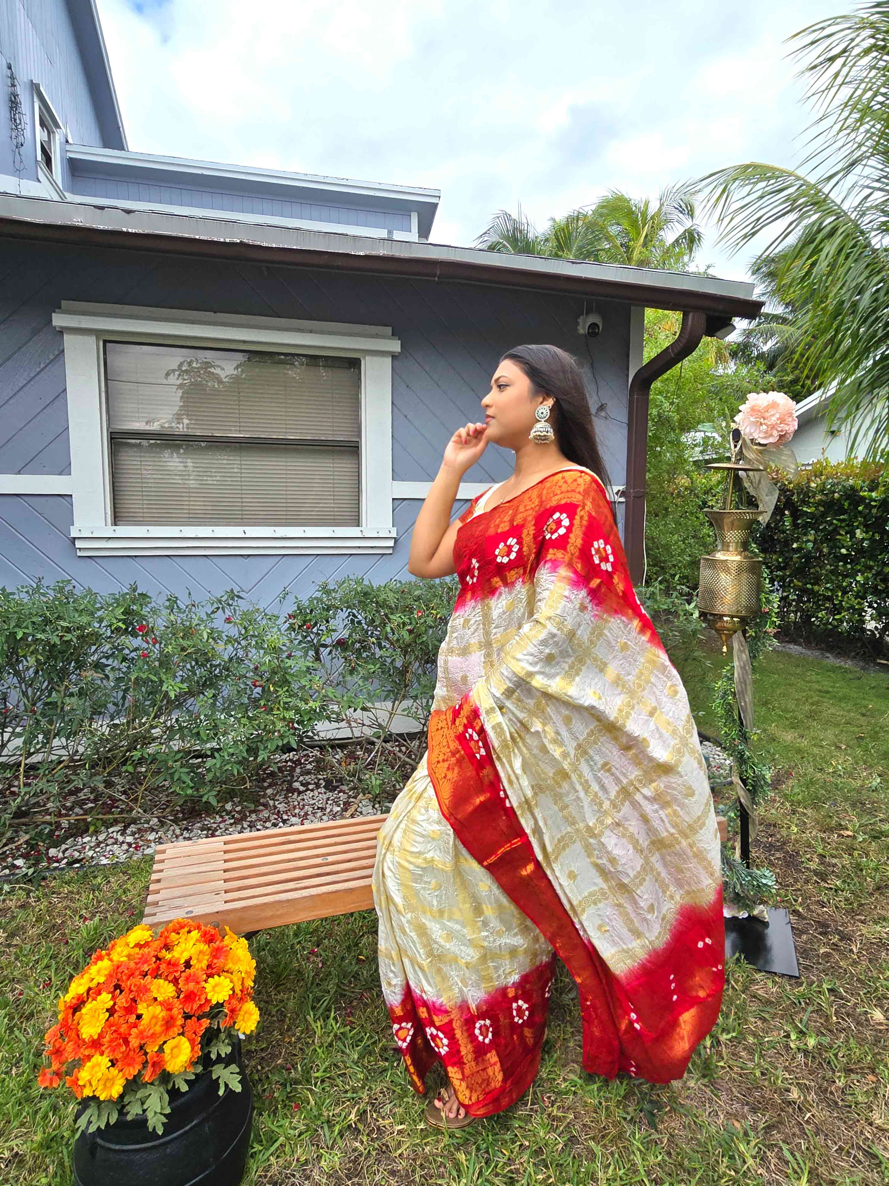 Simple Bandhani Chunri Sarees
