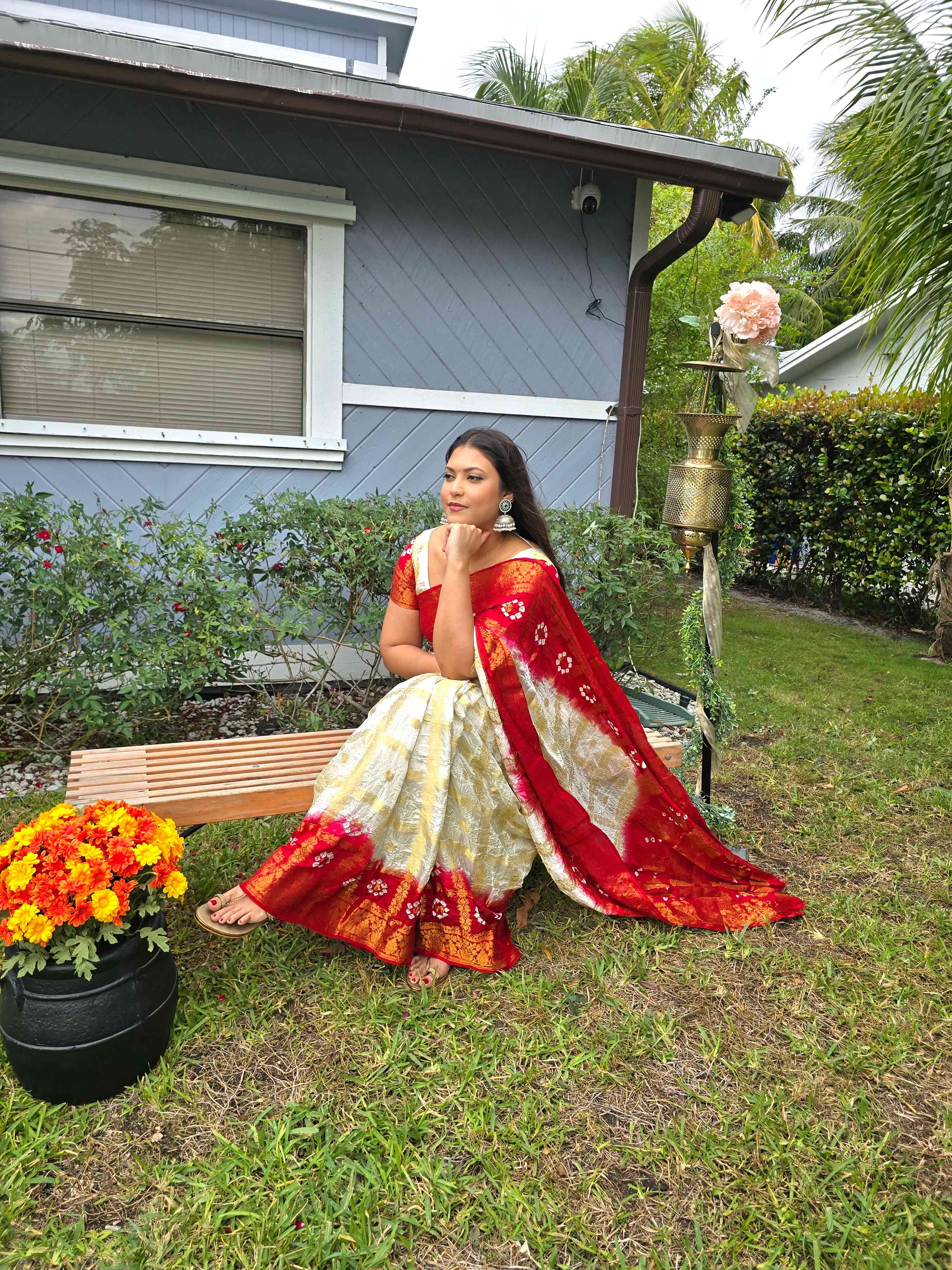 Simple Bandhani Chunri Sarees