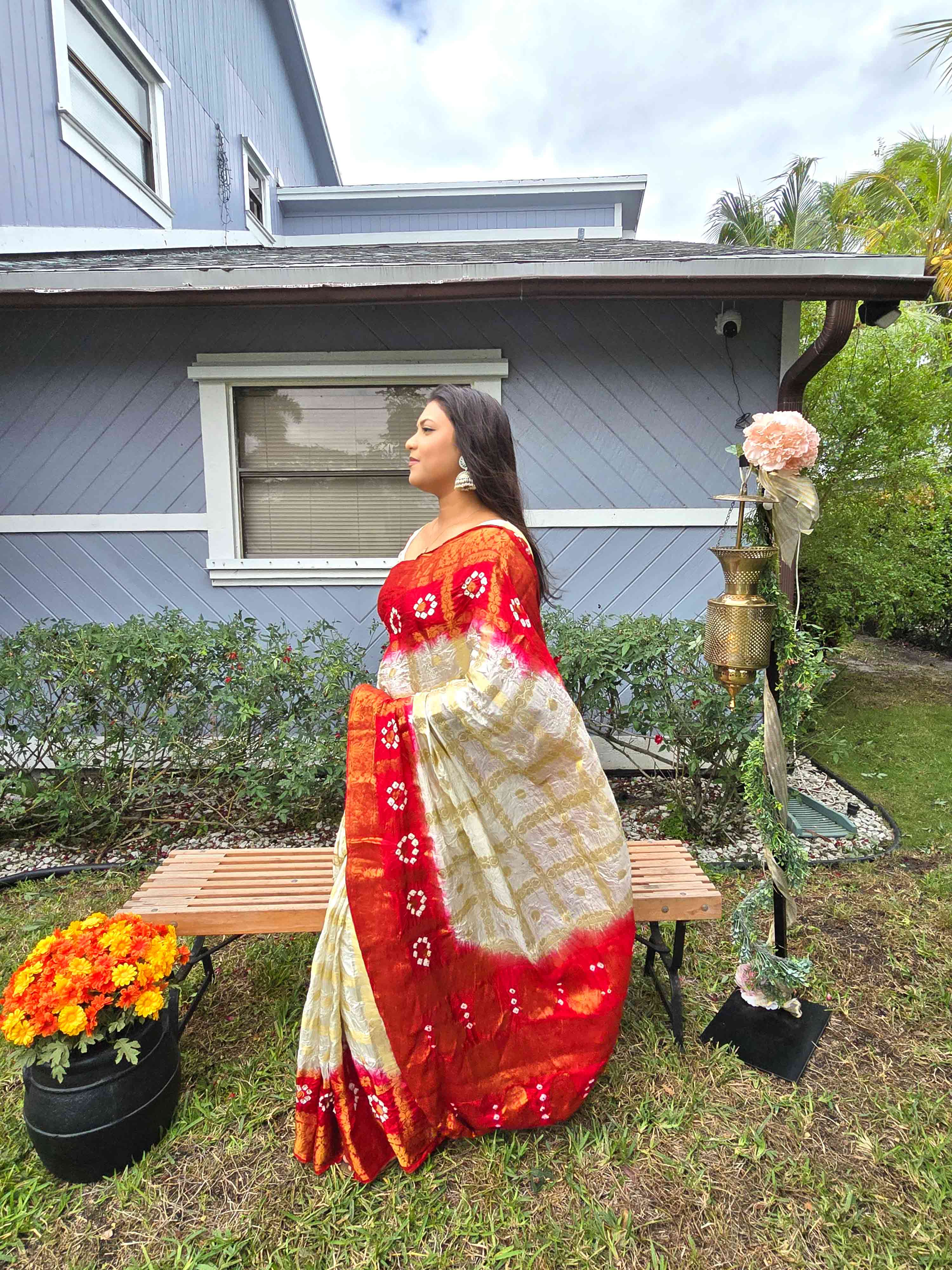 Simple Bandhani Chunri Sarees