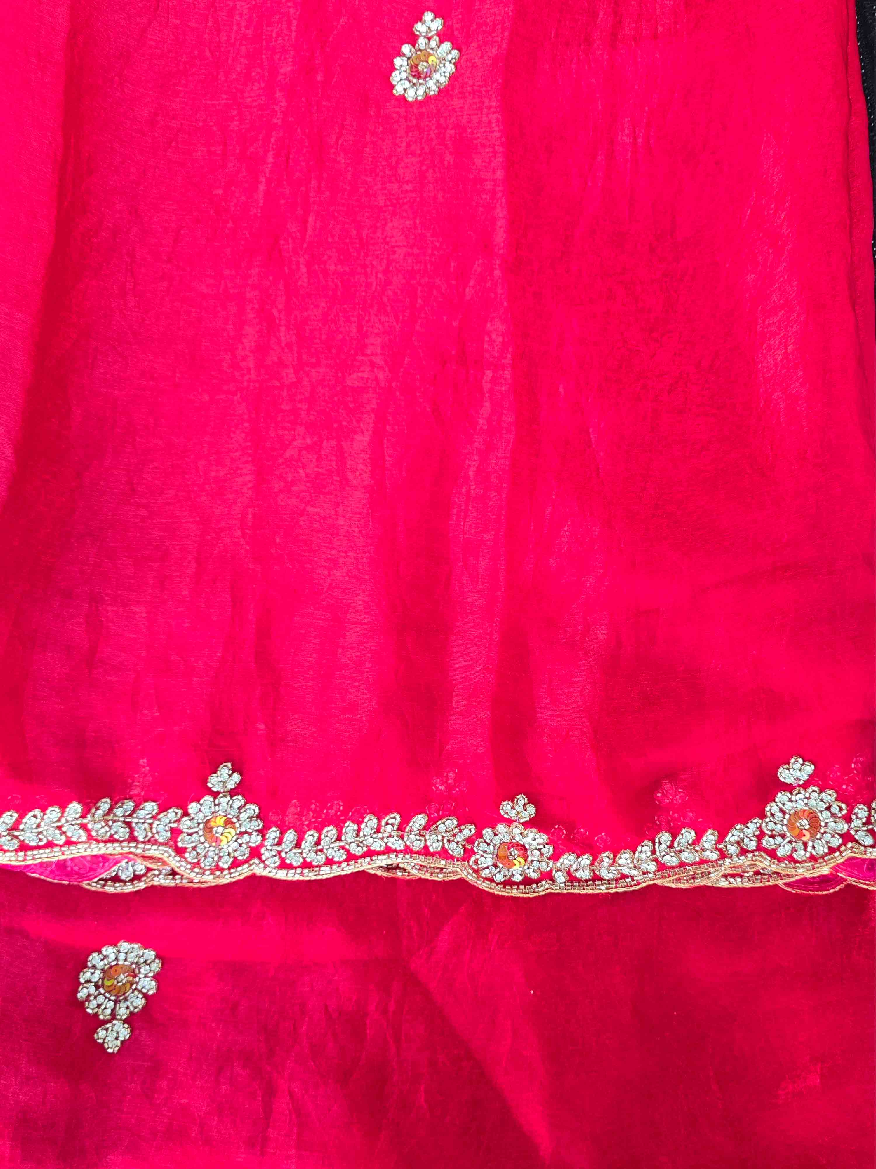 Stonework and Sequin Tissue Sarees